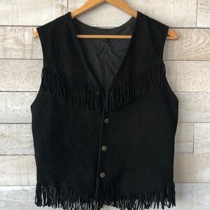 1980s 2-tier Suede Fringe Vest